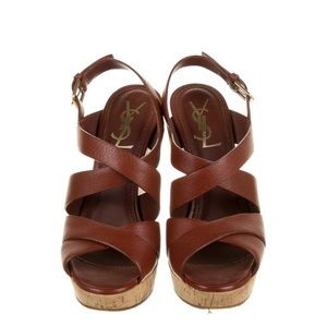 YSL leather Slingback